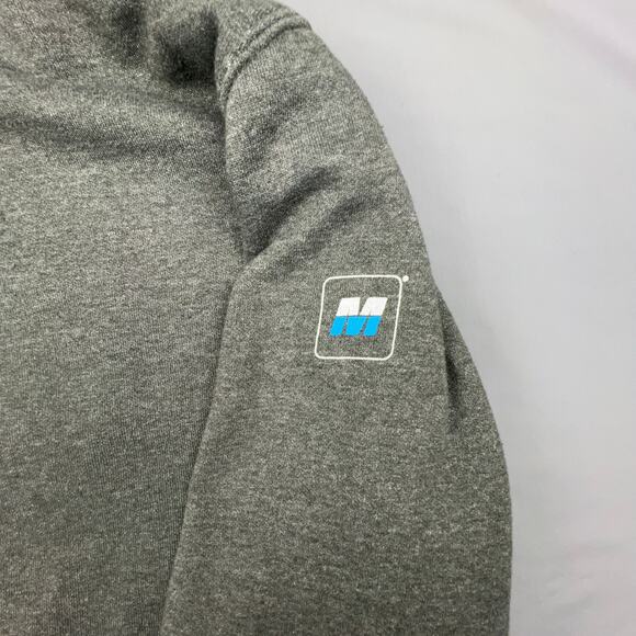 Carhartt Hoodie Mens Large Gray Loose Fit Baggy Logo Heather Pullover Sweatshirt - Picture 6 of 7